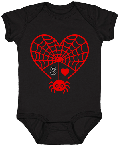 Personalized First Initial - Heart Spider Web Matching Family Shirts - RD