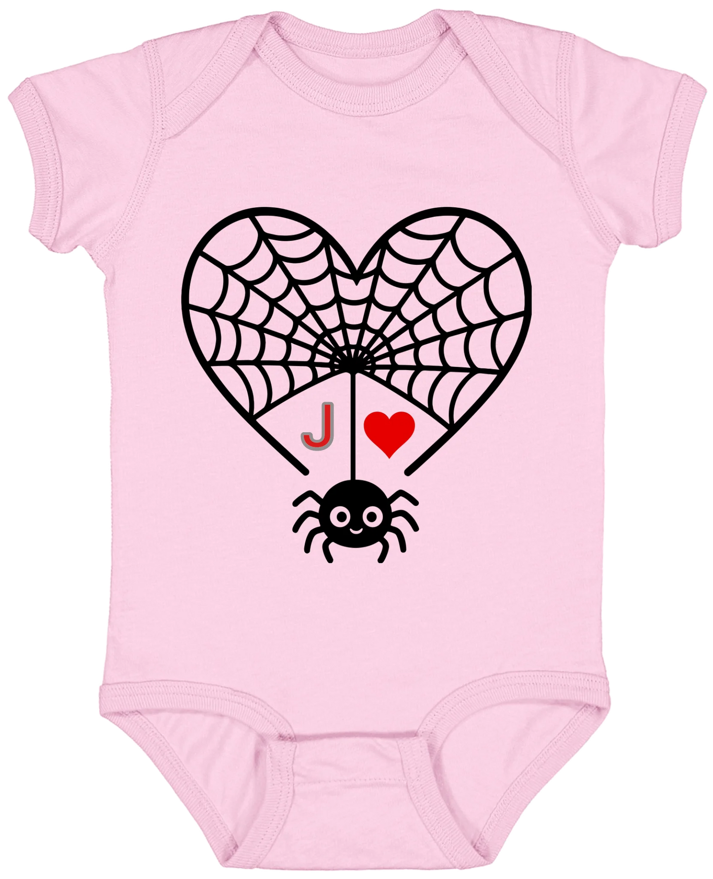 Personalized First Initial - Heart Spider Web Matching Family Shirts