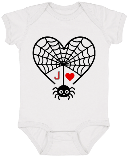 Personalized First Initial - Heart Spider Web Matching Family Shirts
