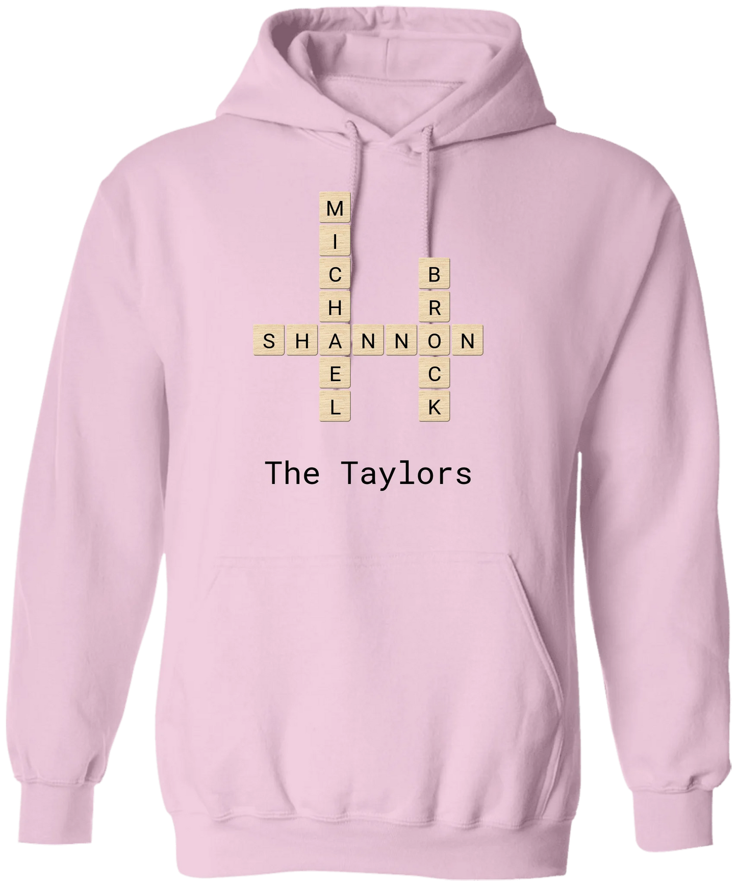 Personalized Family Crossword Name Tiles Matching Shirts