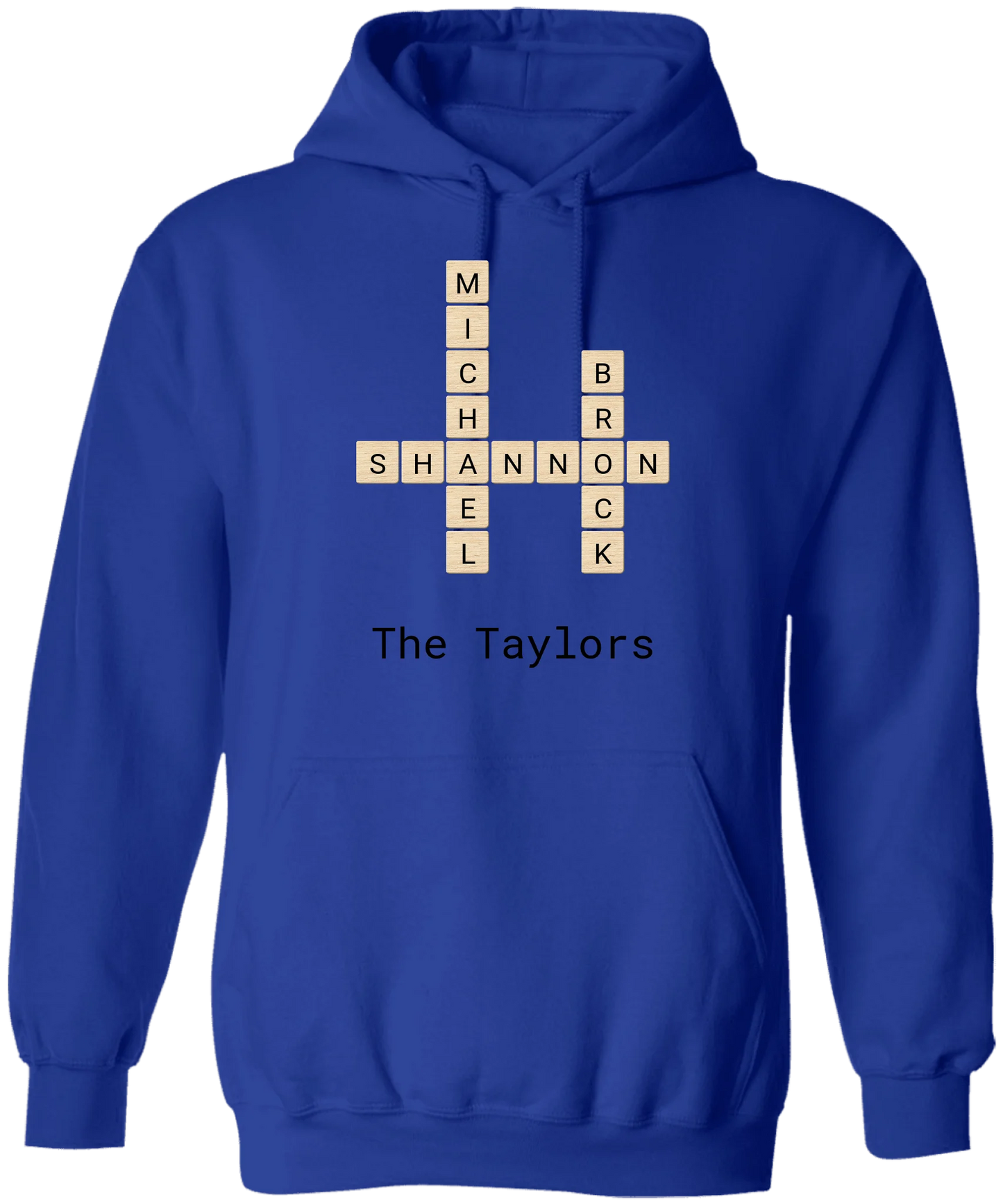 Personalized Family Crossword Name Tiles Matching Shirts