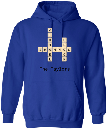 Personalized Family Crossword Name Tiles Matching Shirts