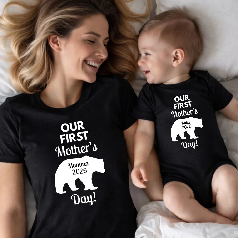 Personalized Mamma Bear Our First Mother's Day Matching Shirts