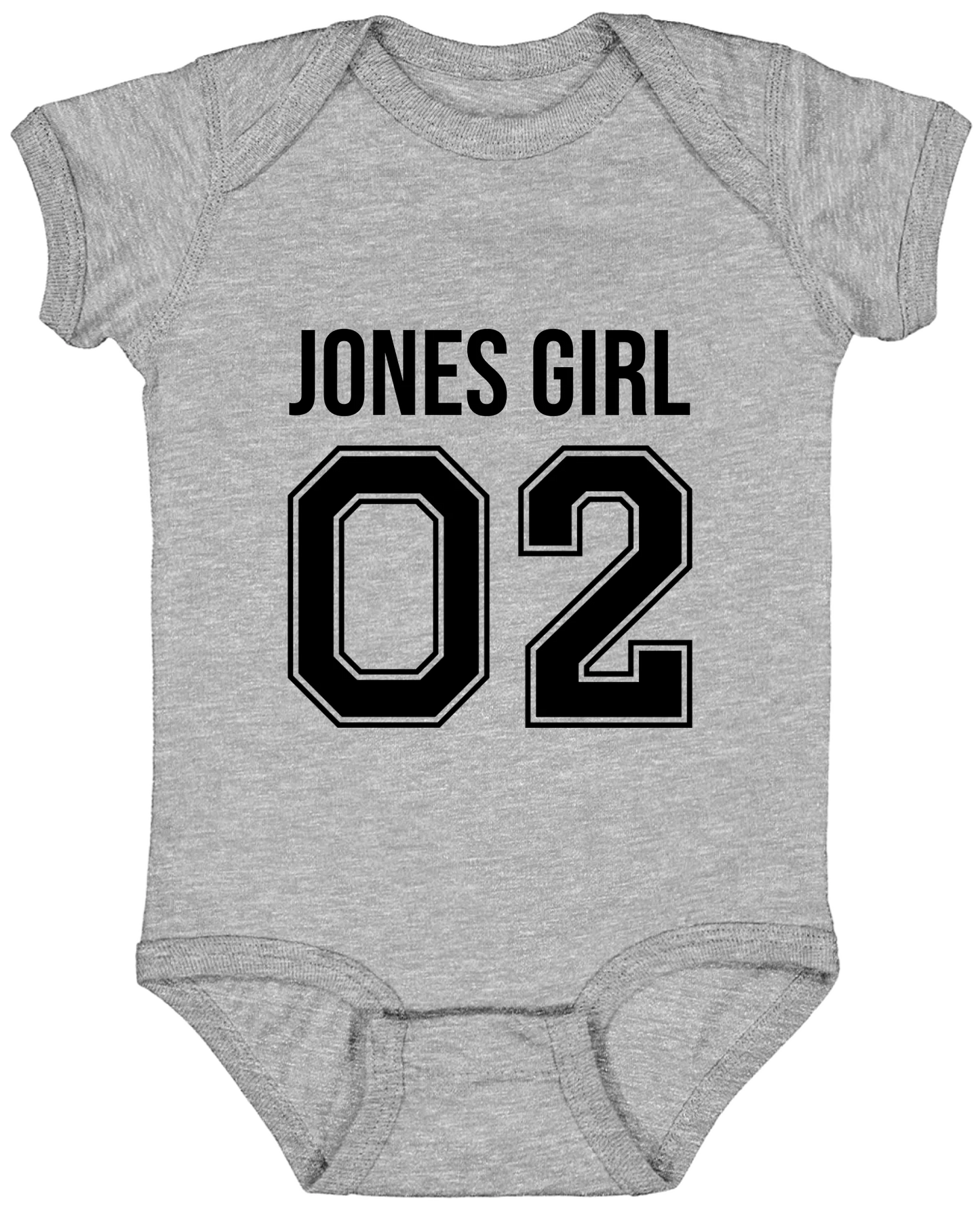 Personalized Last Name Sport Team Style Matching Shirts (design on front) BK