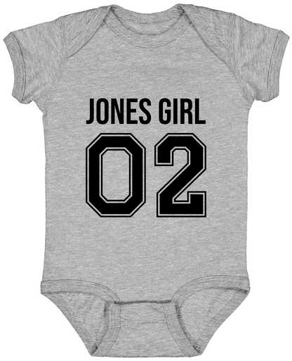 Personalized Last Name Sport Team Style Matching Shirts (design on front) BK