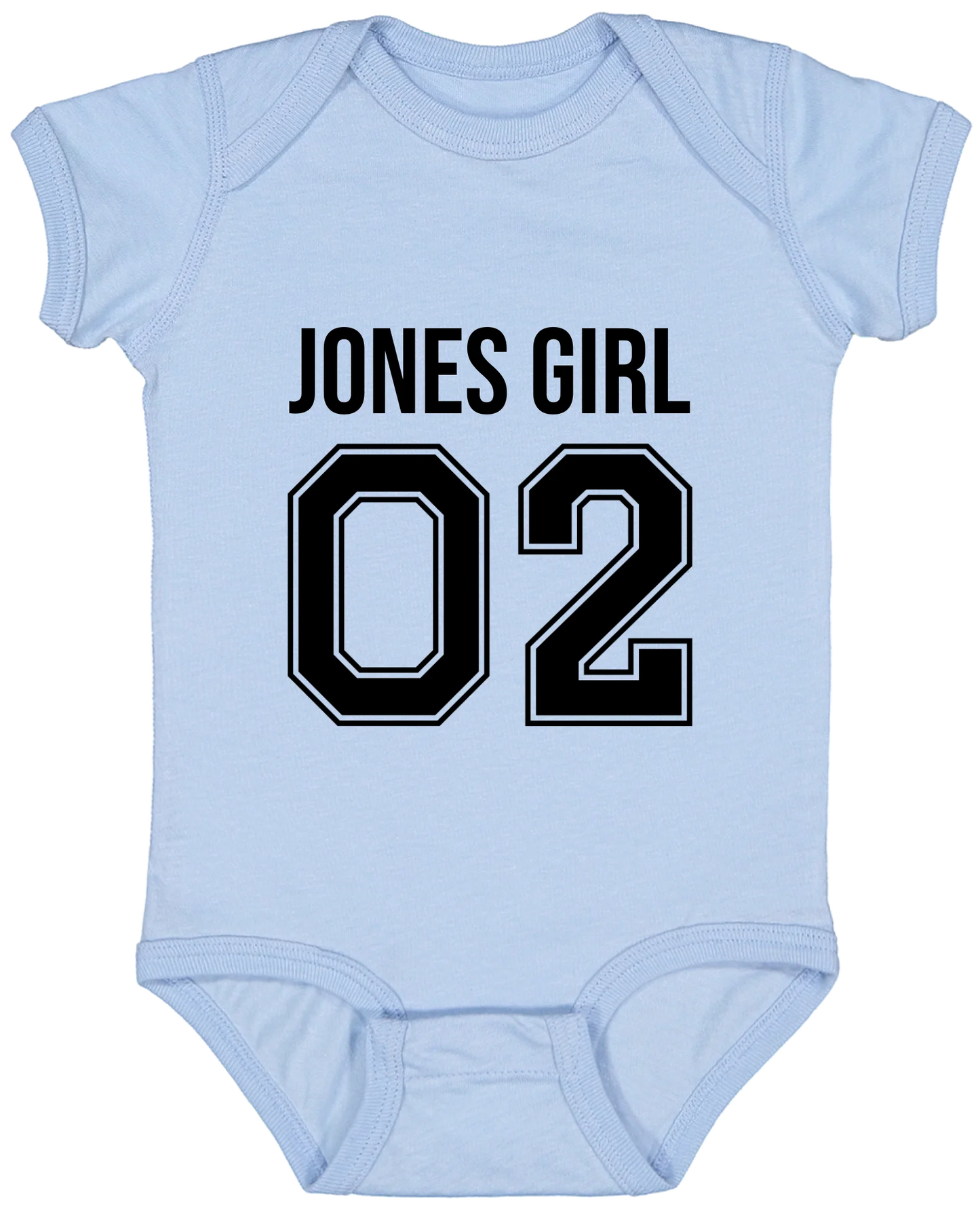 Personalized Last Name Sport Team Style Matching Shirts (design on front) BK