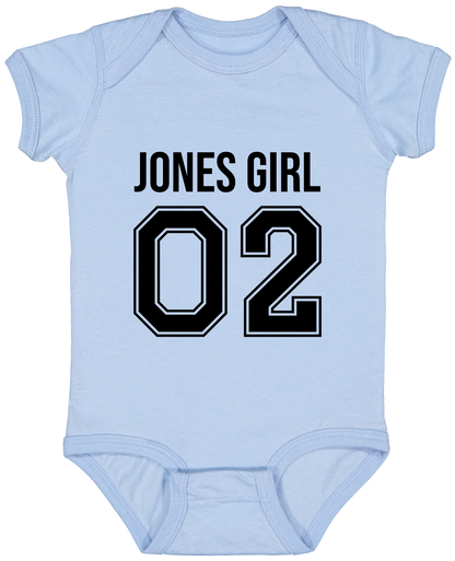 Personalized Last Name Sport Team Style Matching Shirts (design on front) BK