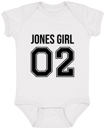 Personalized Last Name Sport Team Style Matching Shirts (design on front) BK