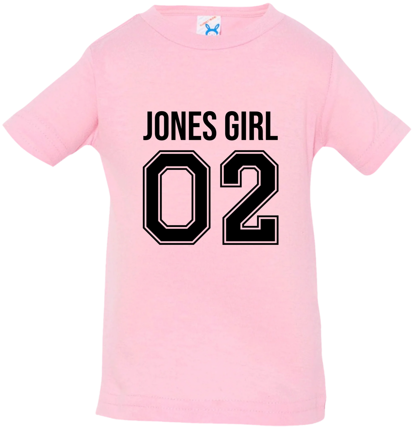 Personalized Last Name Sport Team Style Matching Shirts (design on front) BK