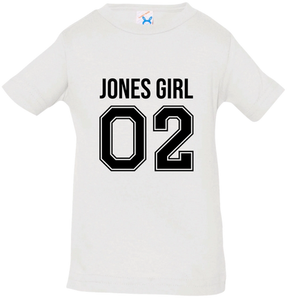 Personalized Last Name Sport Team Style Matching Shirts (design on front) BK