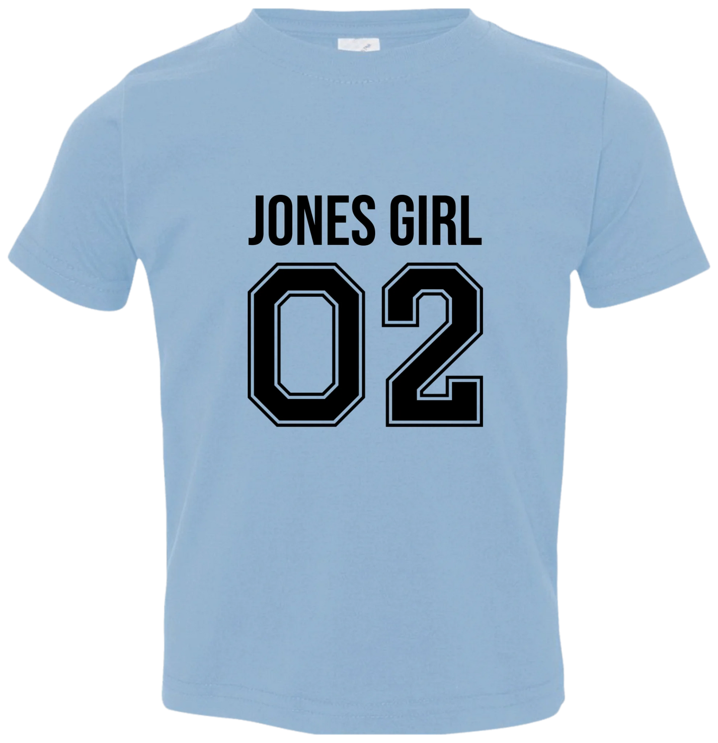 Personalized Last Name Sport Team Style Matching Shirts (design on front) BK