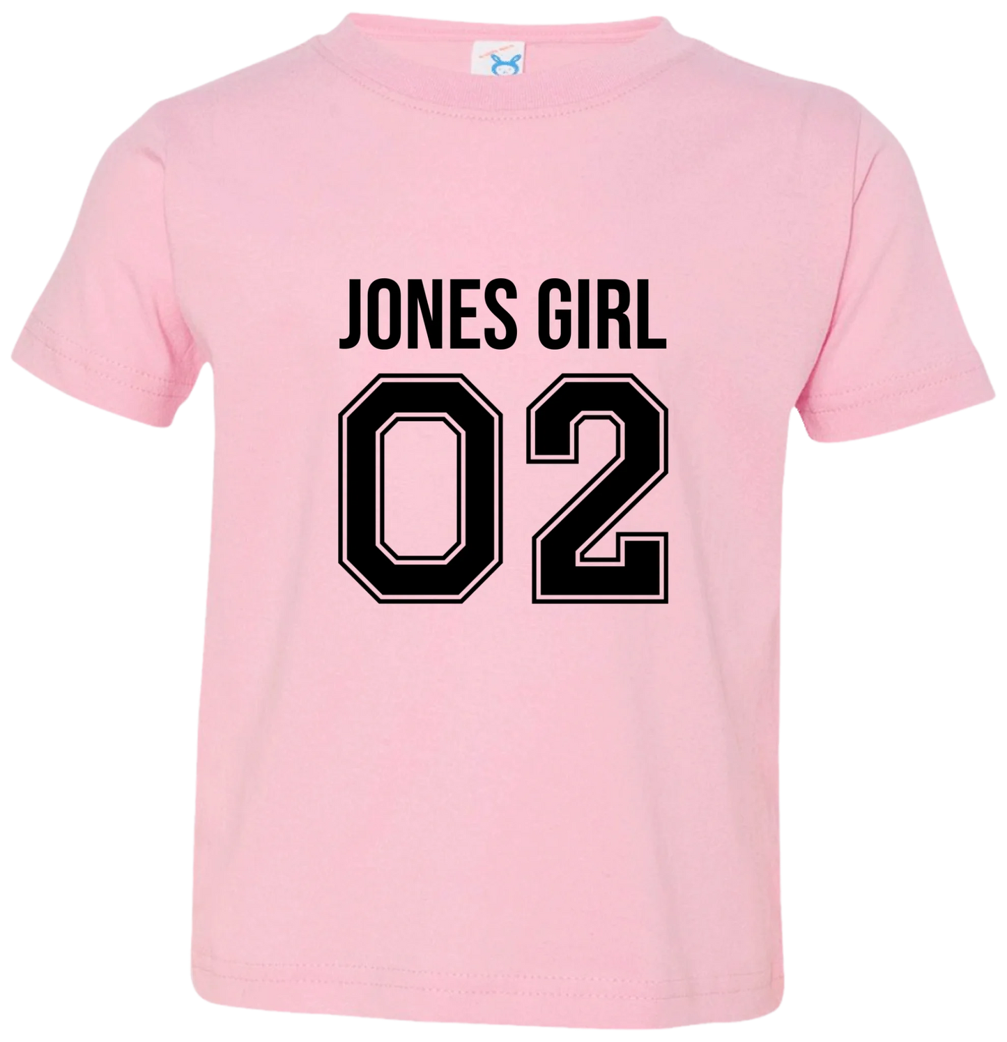 Personalized Last Name Sport Team Style Matching Shirts (design on front) BK