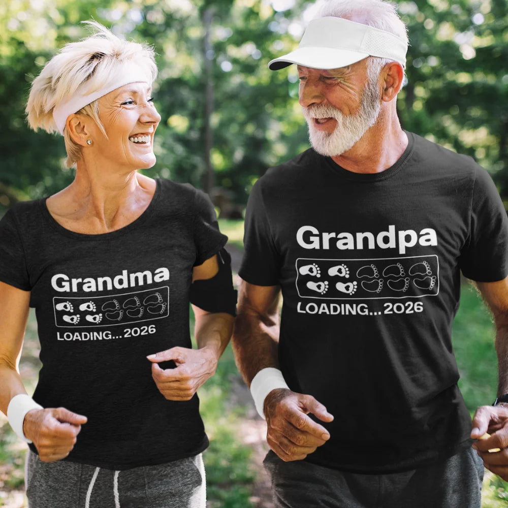 Personalized Grandma & Grandpa Loading Matching Shirts