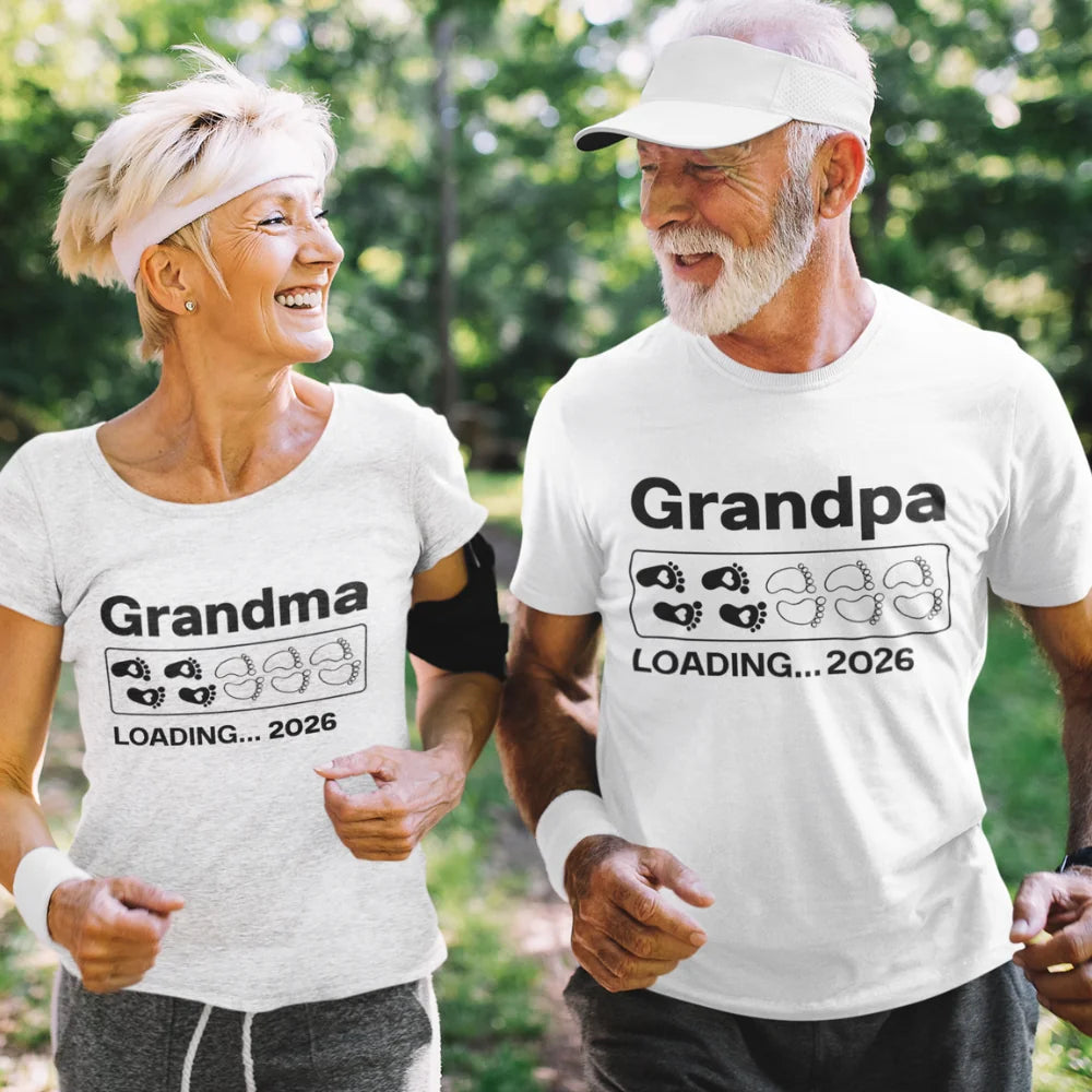 Personalized Grandma & Grandpa Loading Matching Shirts BK