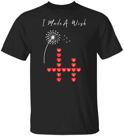 Personalized I Made A Wish & Name Crossword Matching Shirts