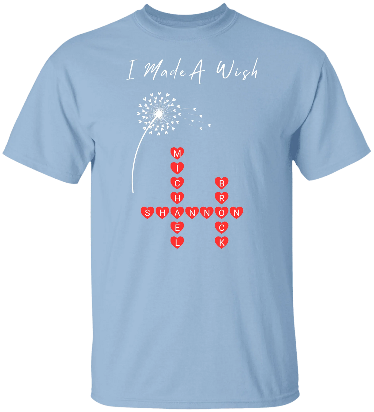 Personalized I Made A Wish & Name Crossword Matching Shirts
