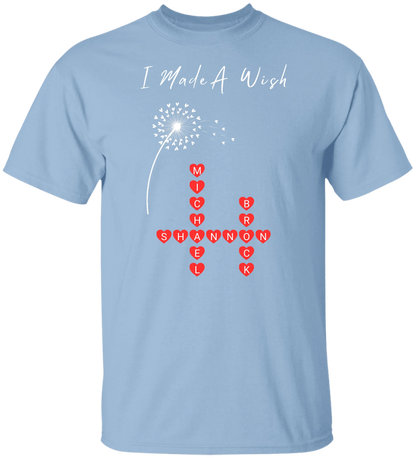 Personalized I Made A Wish & Name Crossword Matching Shirts
