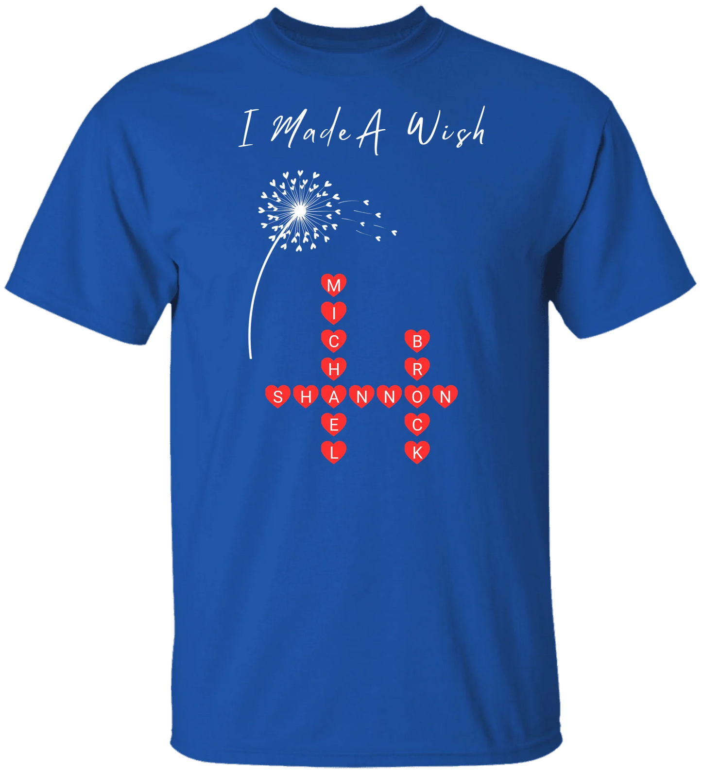Personalized I Made A Wish & Name Crossword Matching Shirts