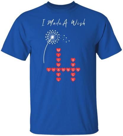 Personalized I Made A Wish & Name Crossword Matching Shirts