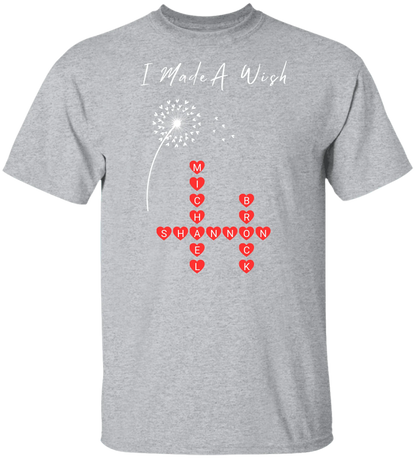 Personalized I Made A Wish & Name Crossword Matching Shirts