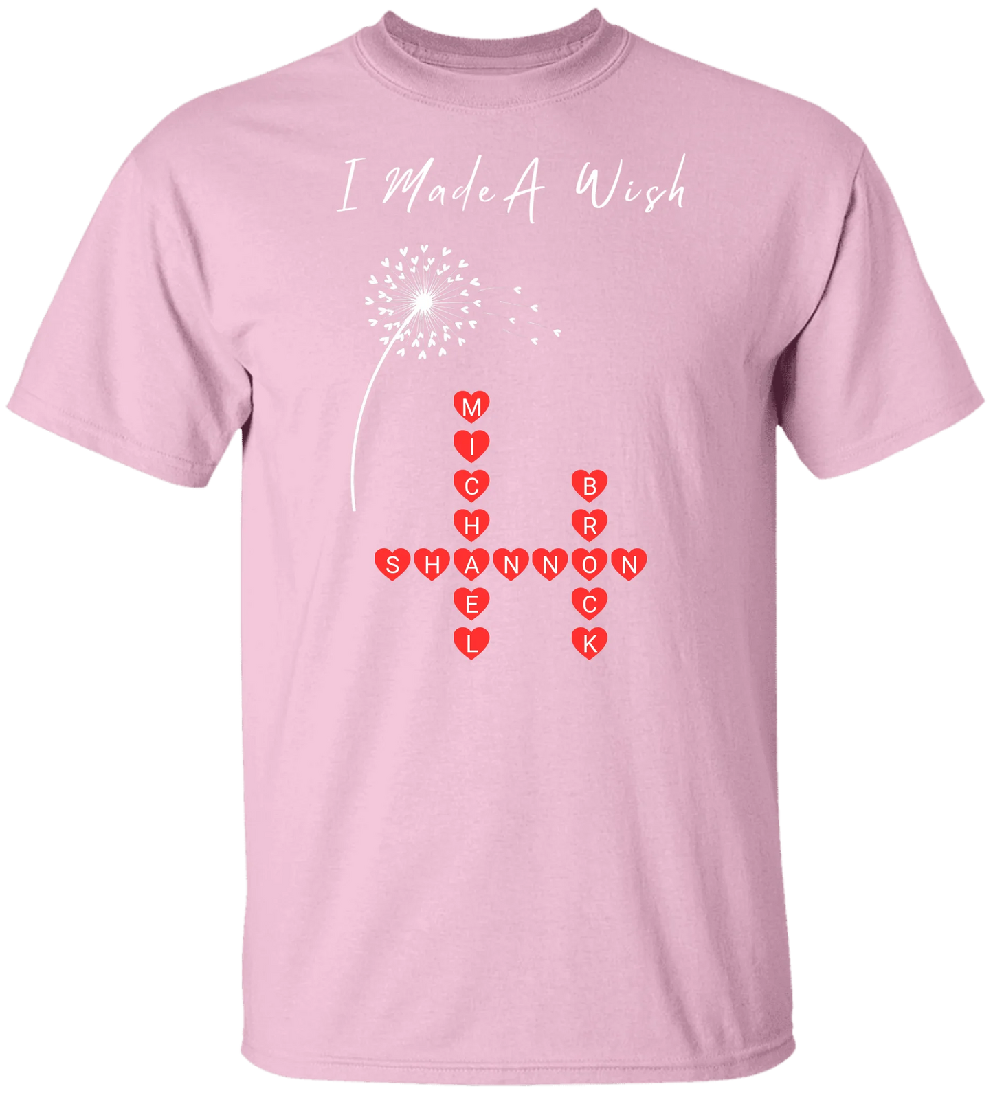 Personalized I Made A Wish & Name Crossword Matching Shirts