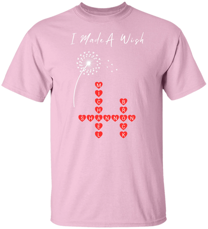 Personalized I Made A Wish & Name Crossword Matching Shirts