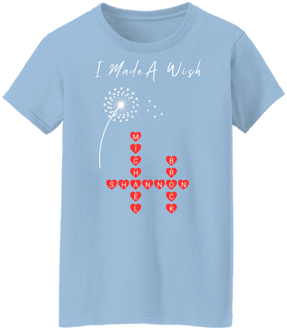 Personalized I Made A Wish & Name Crossword Matching Shirts