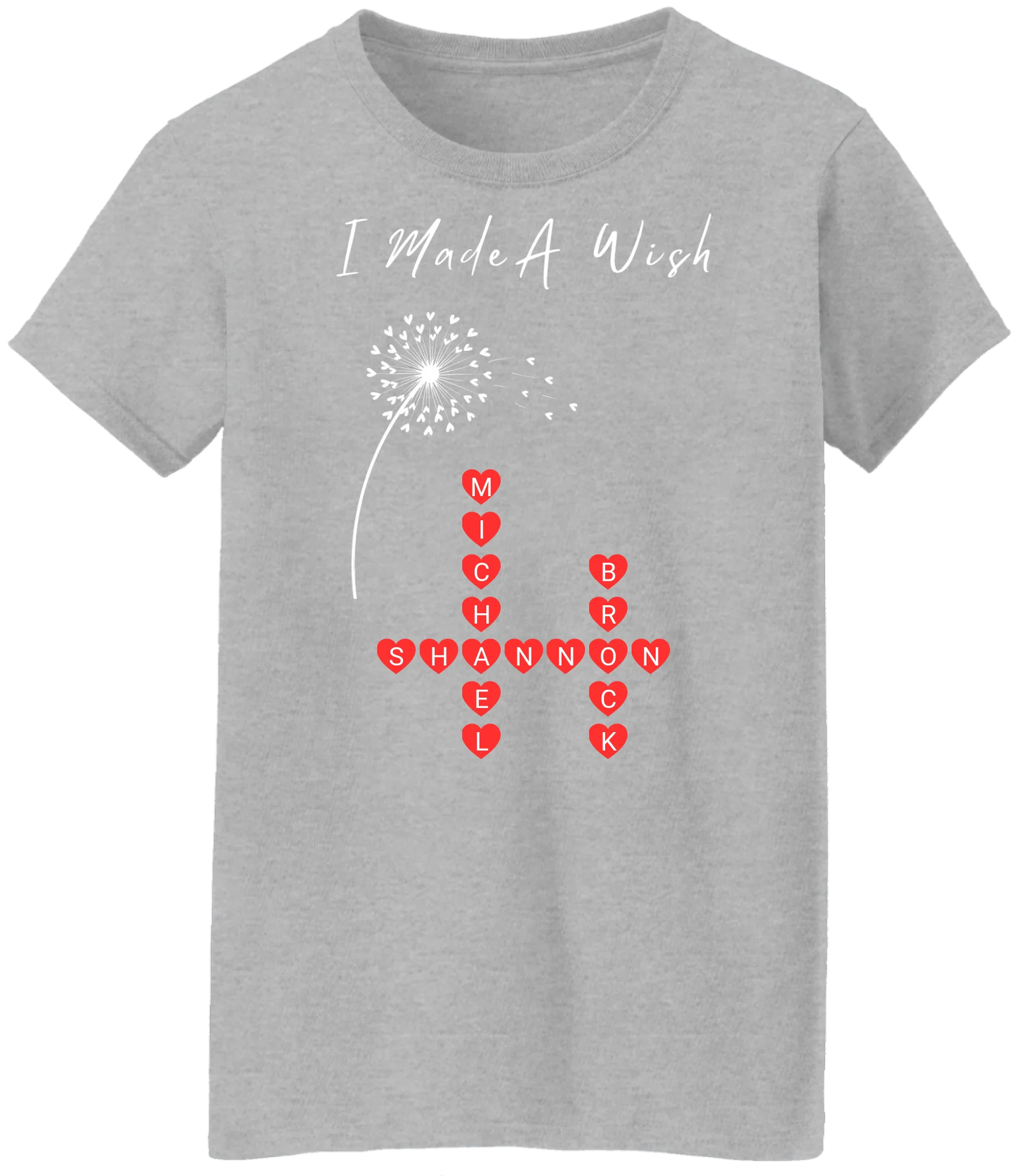 Personalized I Made A Wish & Name Crossword Matching Shirts