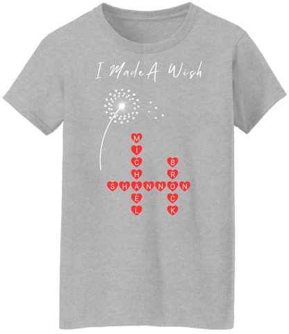 Personalized I Made A Wish & Name Crossword Matching Shirts