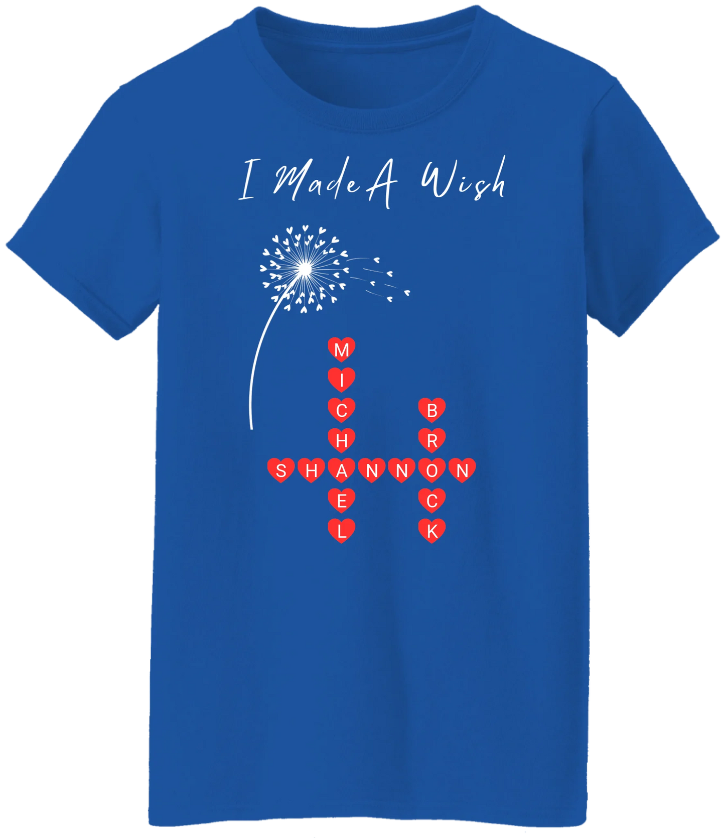 Personalized I Made A Wish & Name Crossword Matching Shirts
