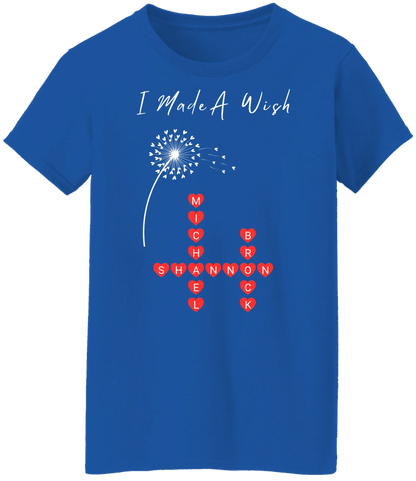 Personalized I Made A Wish & Name Crossword Matching Shirts