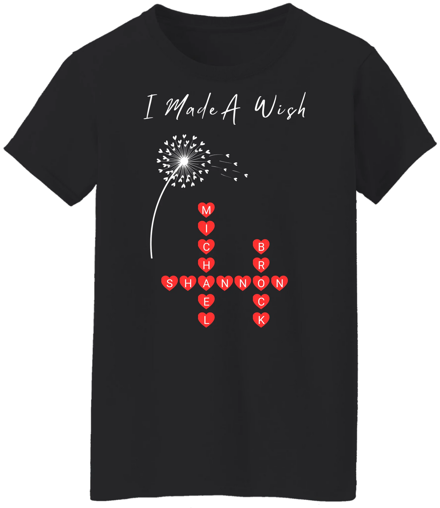 Personalized I Made A Wish & Name Crossword Matching Shirts