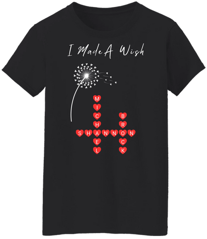 Personalized I Made A Wish & Name Crossword Matching Shirts