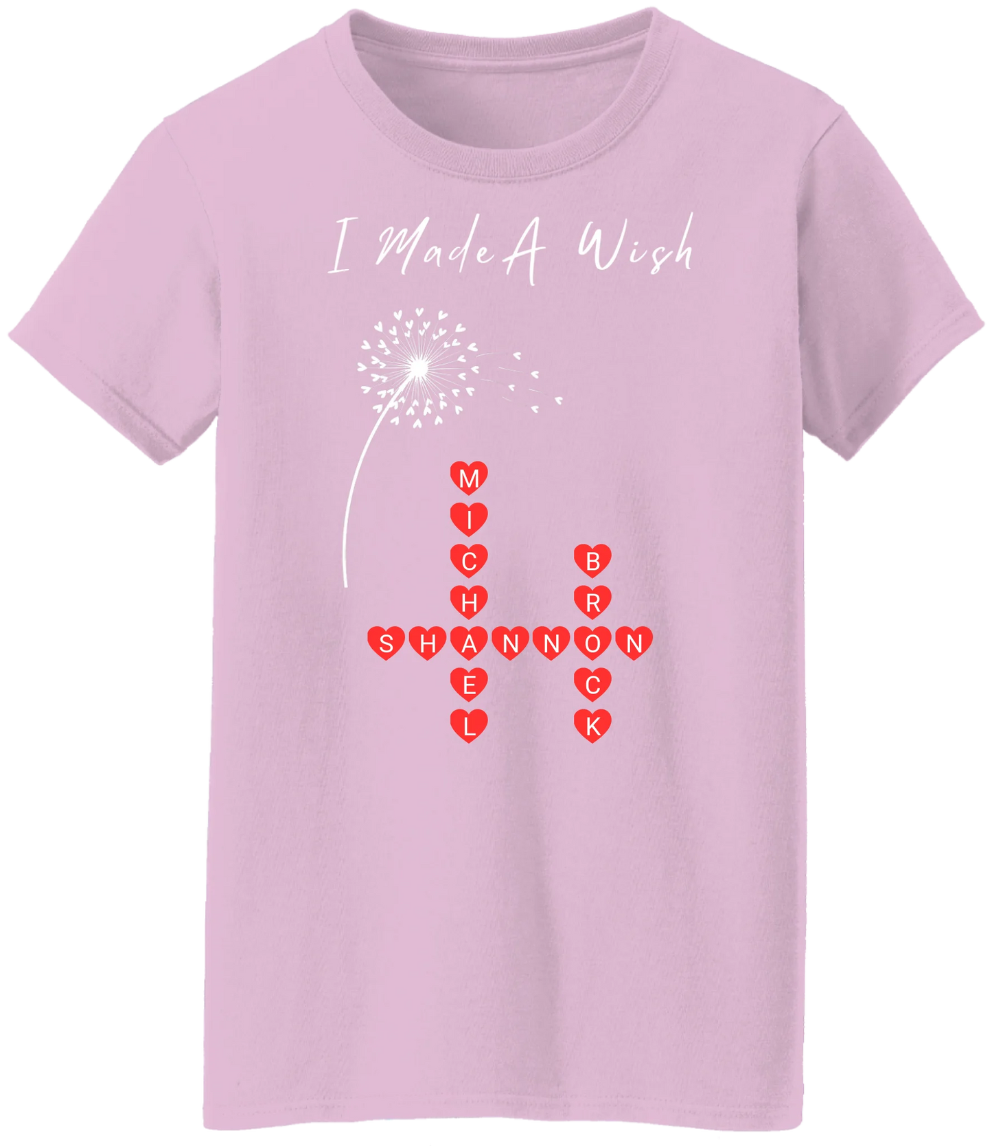 Personalized I Made A Wish & Name Crossword Matching Shirts