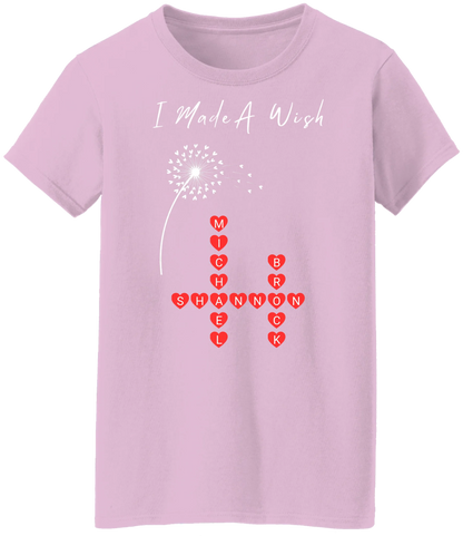 Personalized I Made A Wish & Name Crossword Matching Shirts
