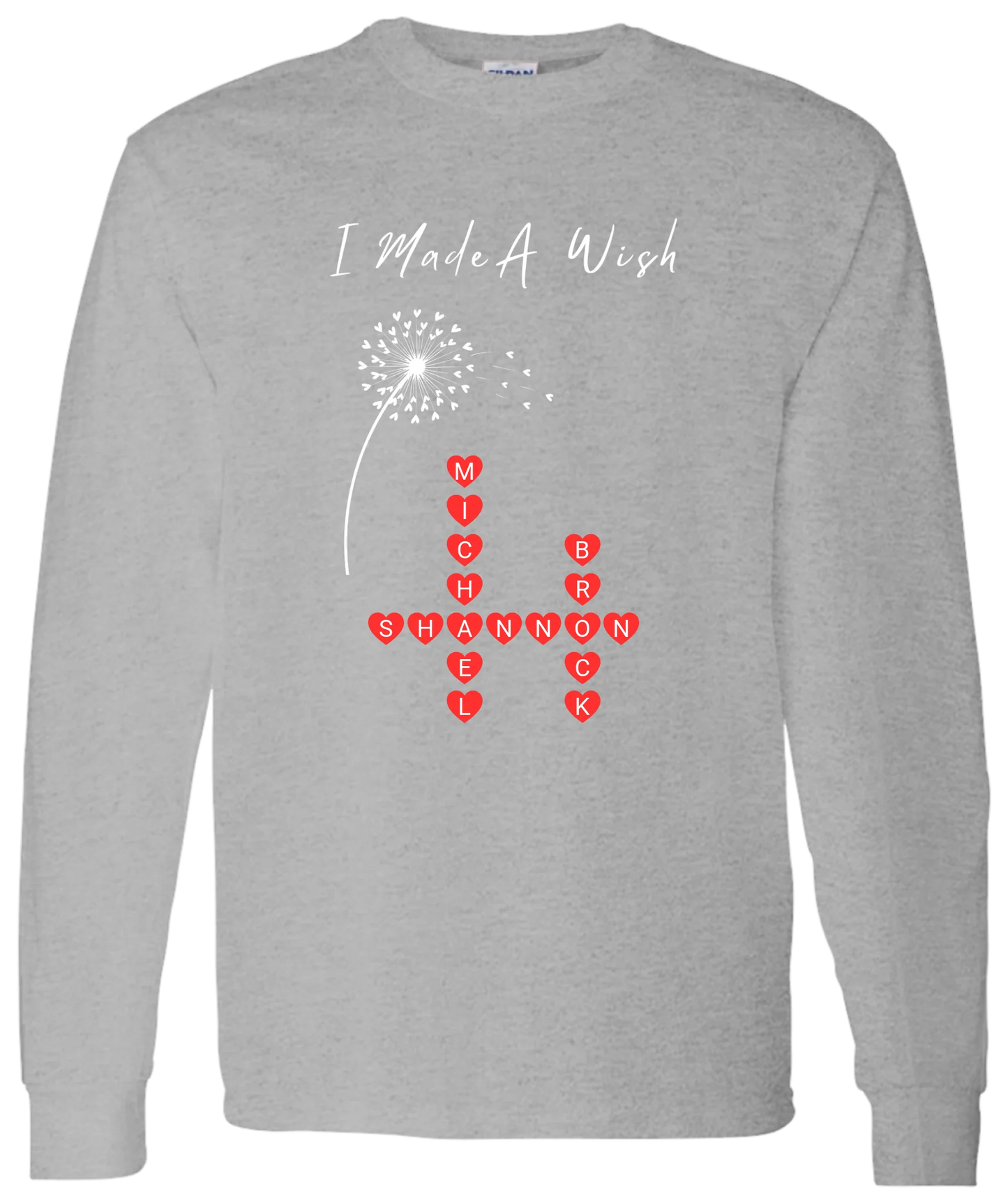Personalized I Made A Wish & Name Crossword Matching Shirts