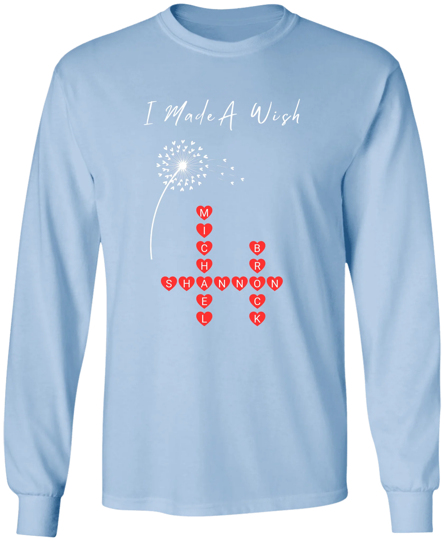 Personalized I Made A Wish & Name Crossword Matching Shirts
