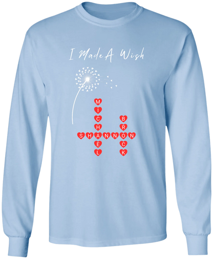 Personalized I Made A Wish & Name Crossword Matching Shirts