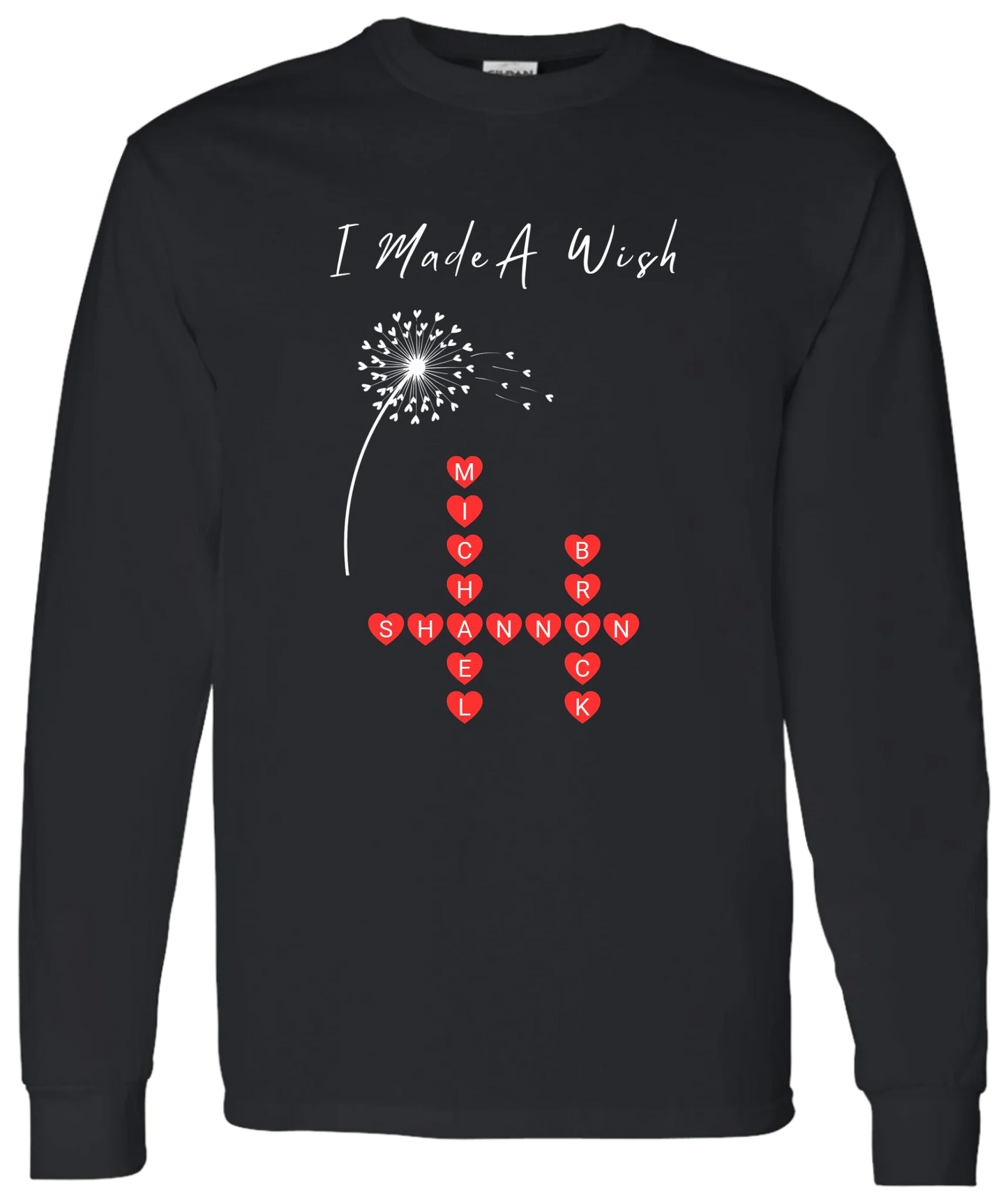 Personalized I Made A Wish & Name Crossword Matching Shirts