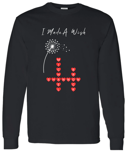 Personalized I Made A Wish & Name Crossword Matching Shirts