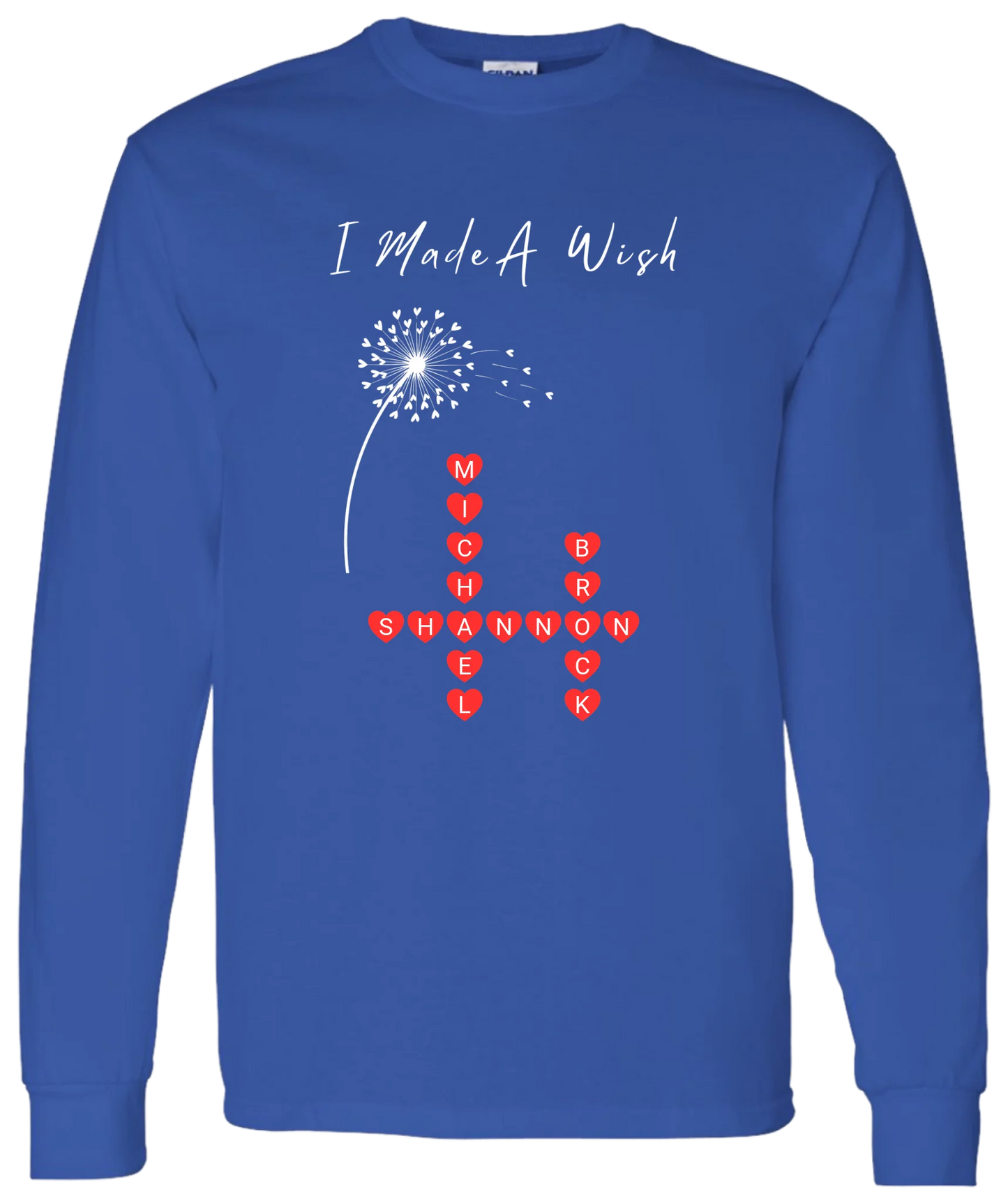 Personalized I Made A Wish & Name Crossword Matching Shirts