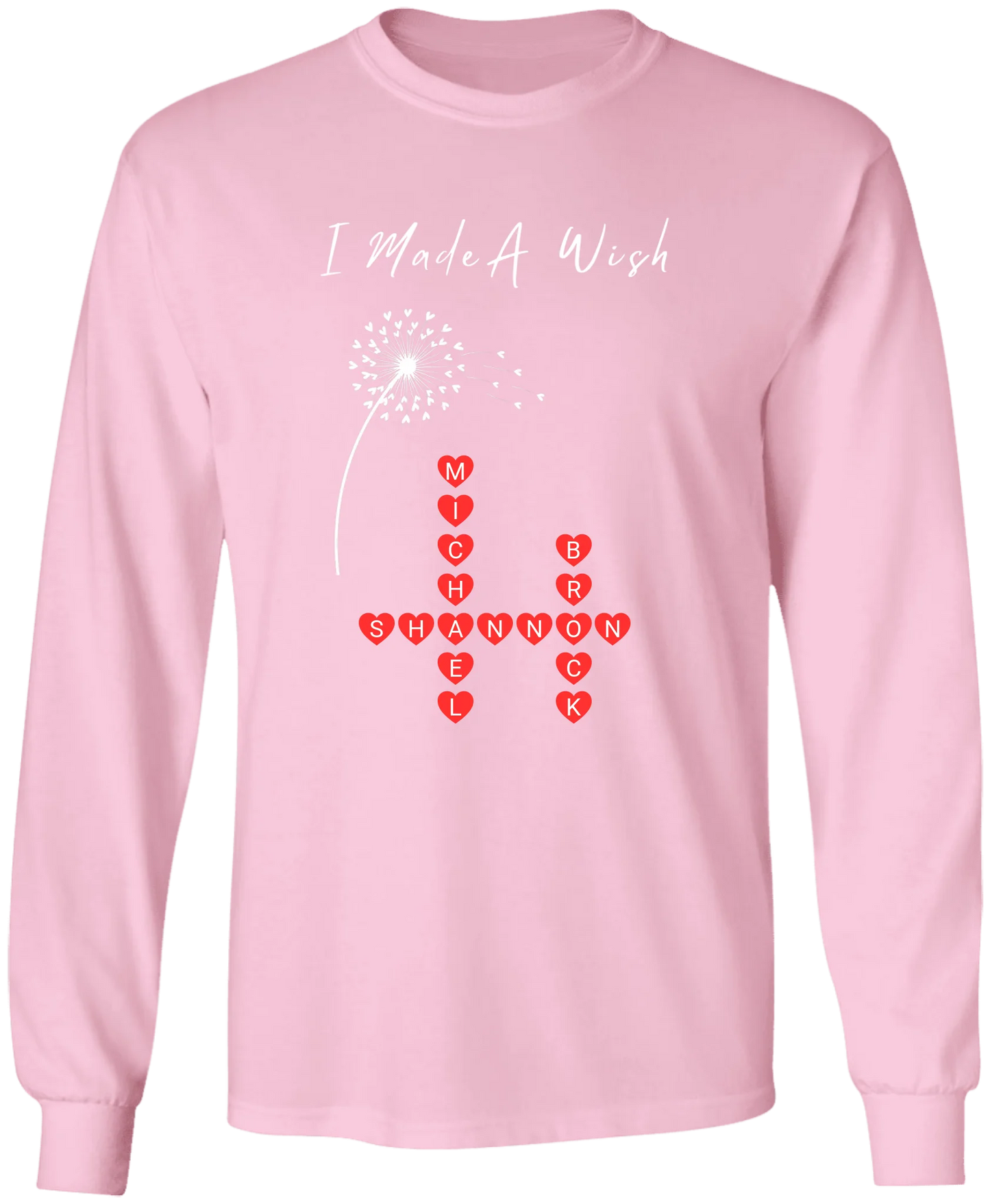 Personalized I Made A Wish & Name Crossword Matching Shirts
