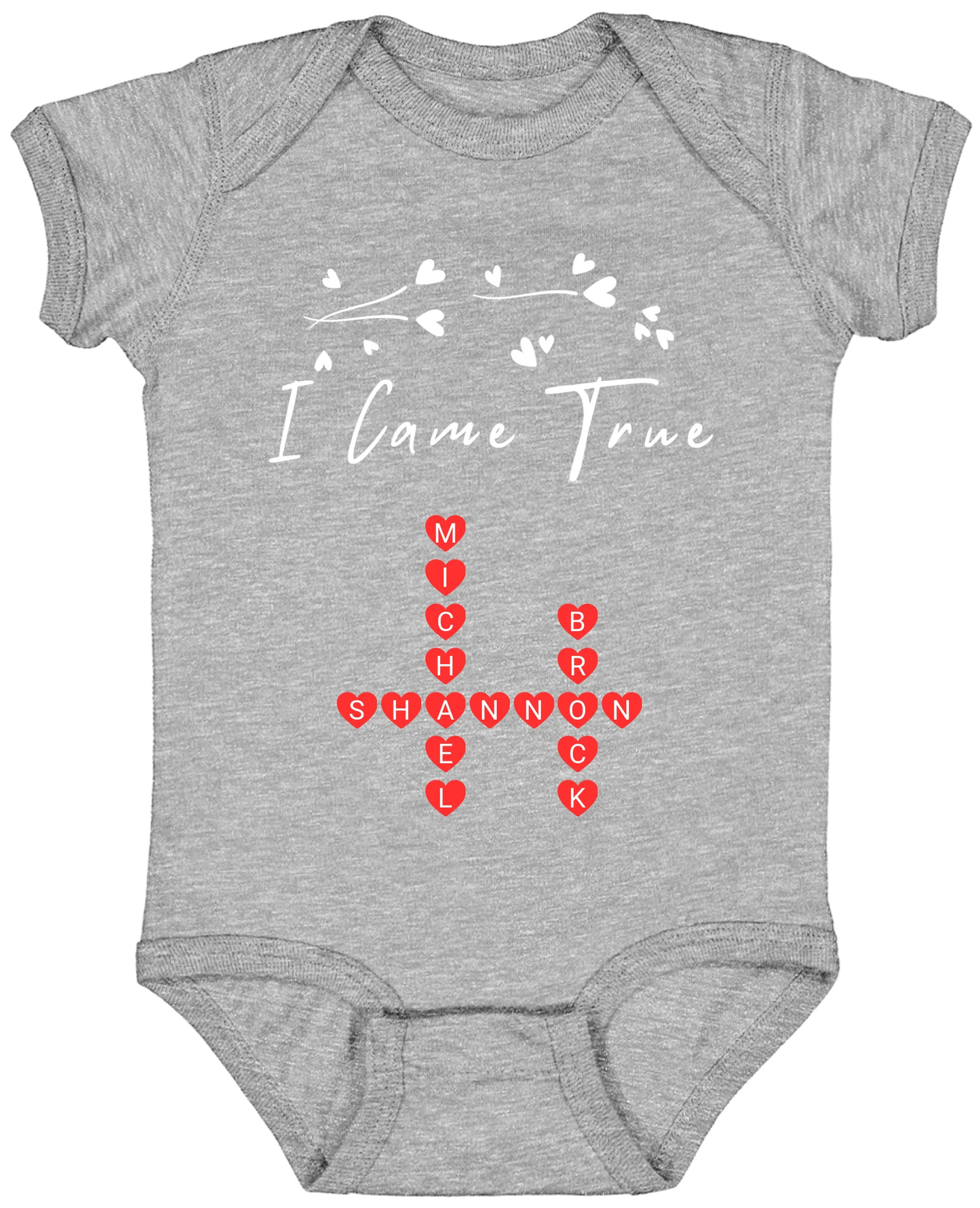 Personalized I Made A Wish & Name Crossword Matching Shirts