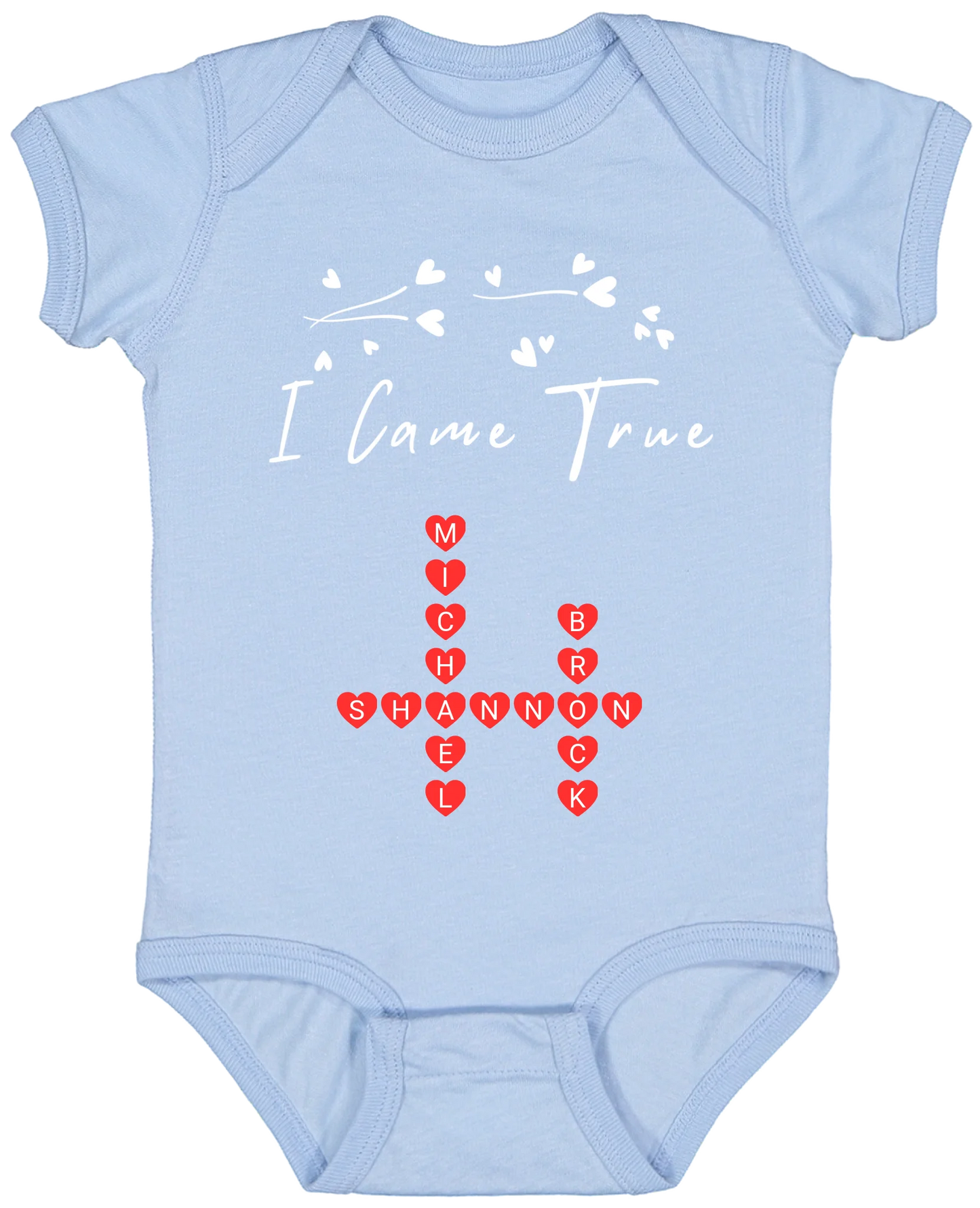 Personalized I Made A Wish & Name Crossword Matching Shirts