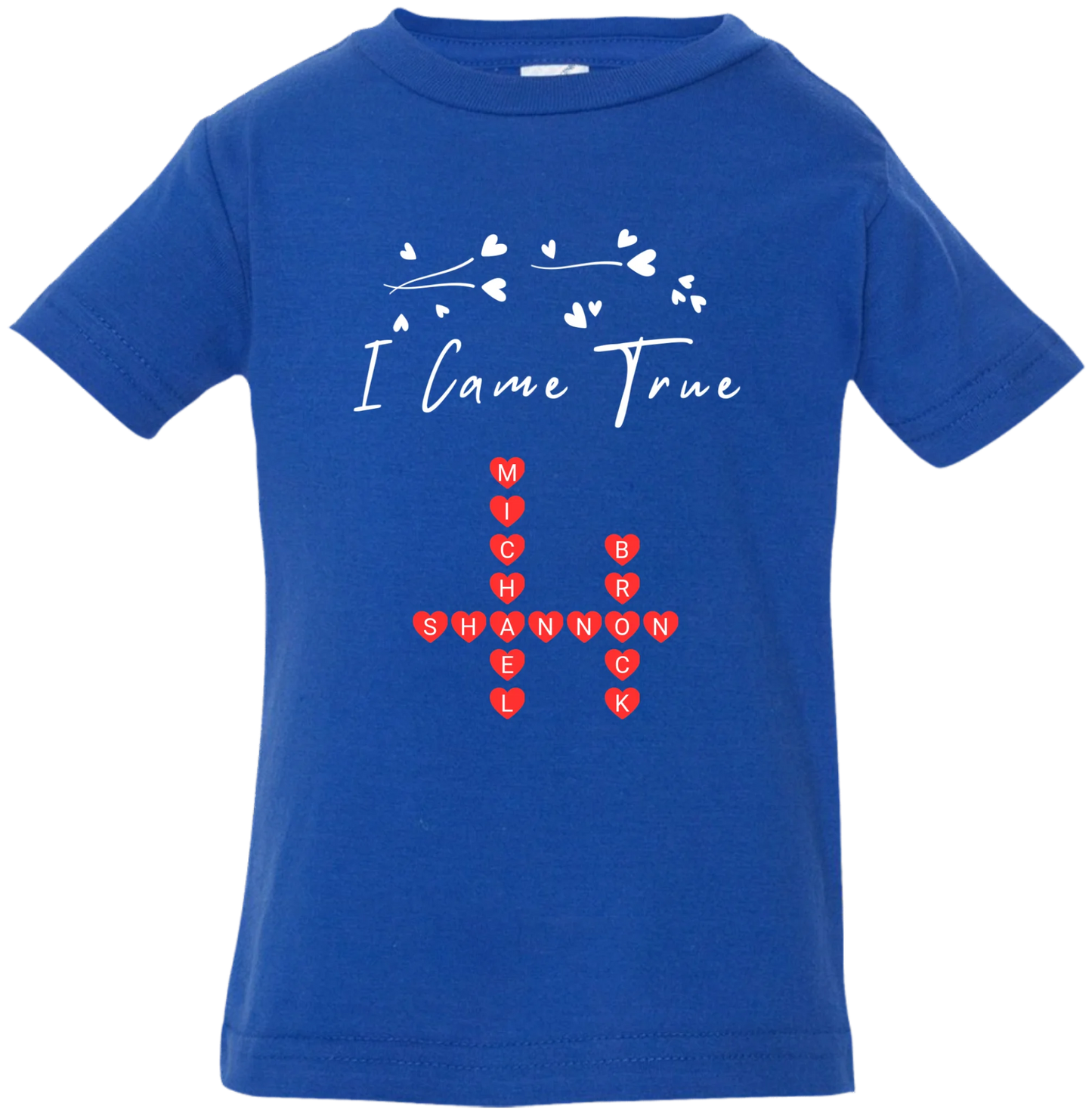 Personalized I Made A Wish & Name Crossword Matching Shirts