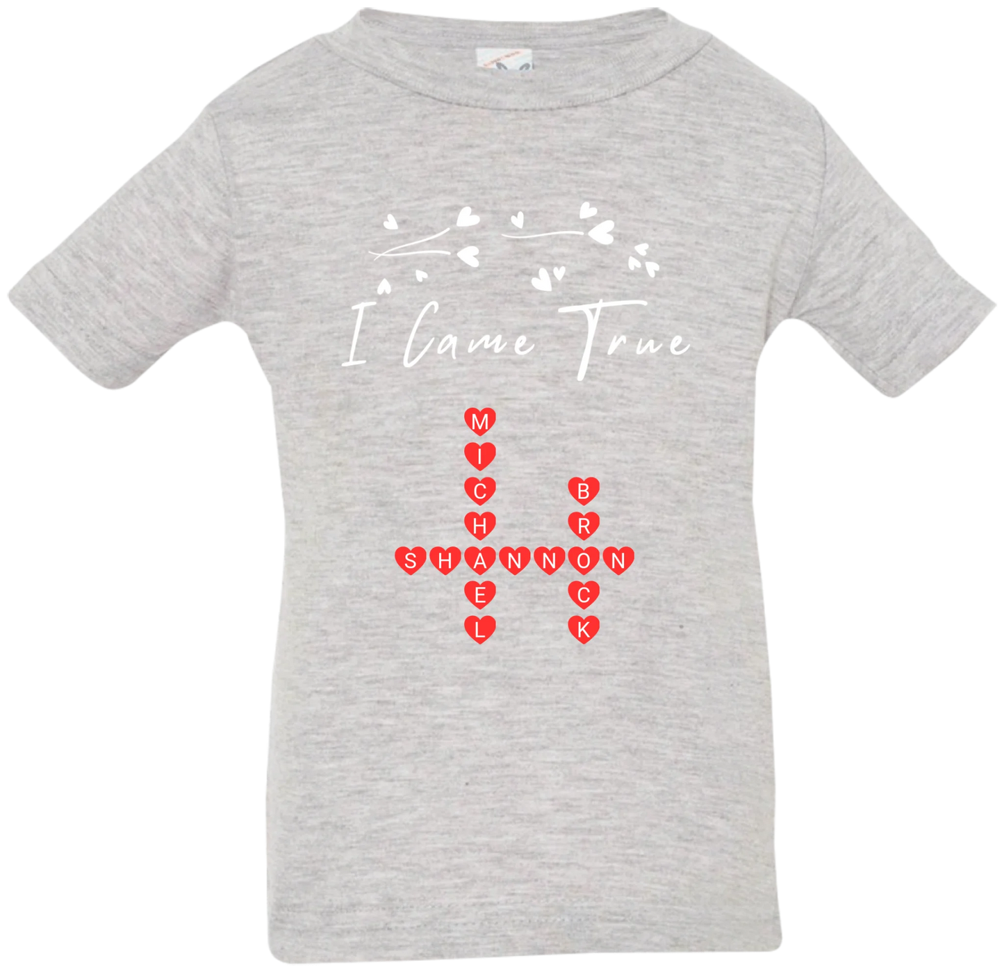Personalized I Made A Wish & Name Crossword Matching Shirts