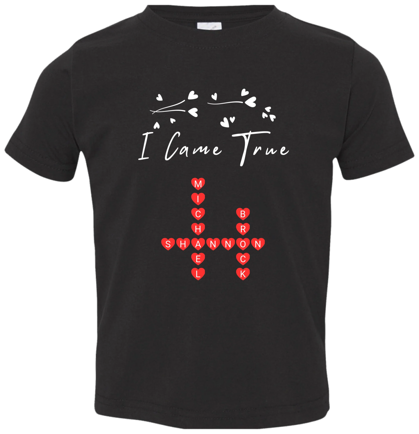 Personalized I Made A Wish & Name Crossword Matching Shirts