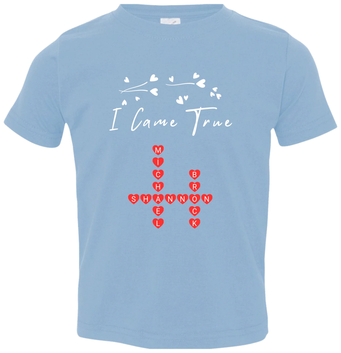 Personalized I Made A Wish & Name Crossword Matching Shirts