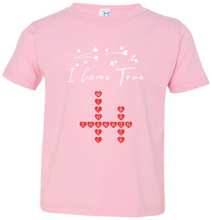 Personalized I Made A Wish & Name Crossword Matching Shirts