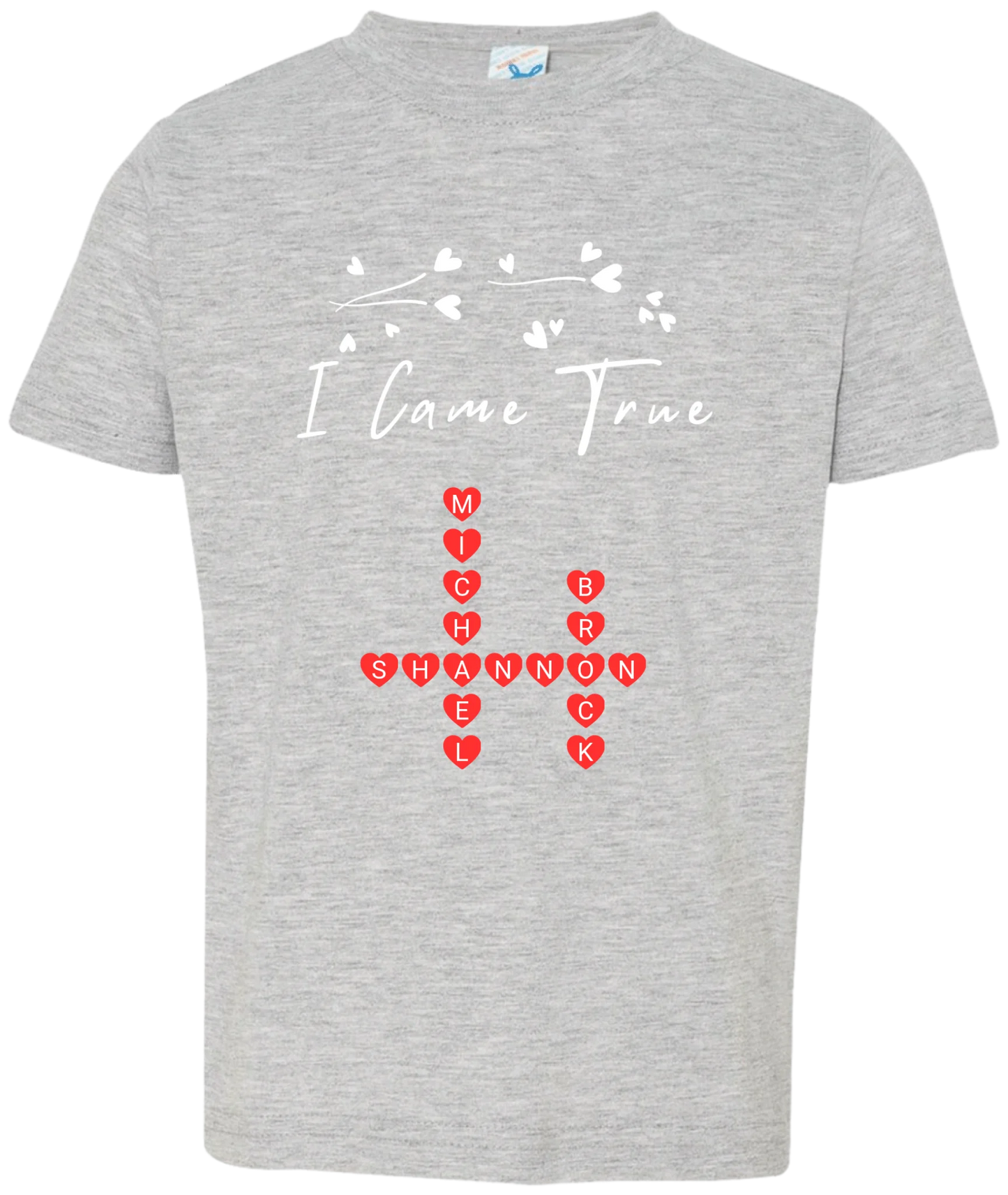 Personalized I Made A Wish & Name Crossword Matching Shirts